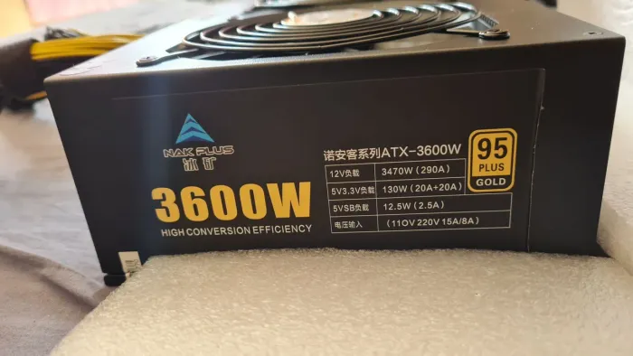 Fonte de Alimentação 3600w Nak Plus 95Plus Gold