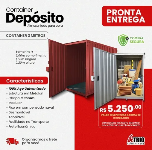 Container Almoxarifado obra 