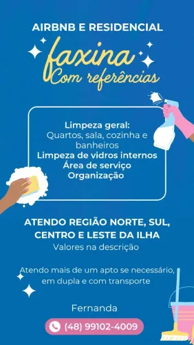 Faxina Airbnb e residencial com referências