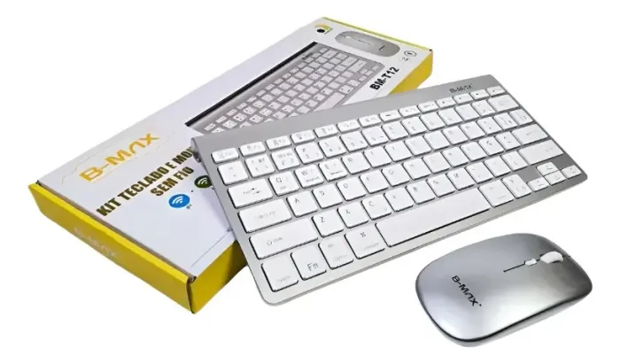 Kit Teclado E Mouse Sem Fio Slim - Bm T12 Compacto e Confortavel -Loja Coimbra Entregamos 
