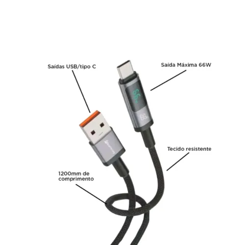 Cabo de dados USB C e USB Peining PEI-J46-3