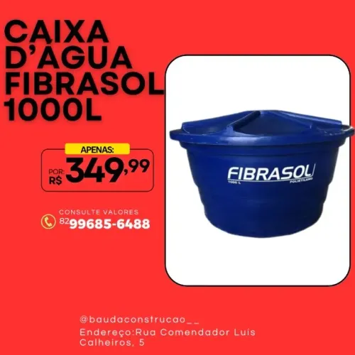 CAIXA D?ÁGUA FIBRASOL 1000L