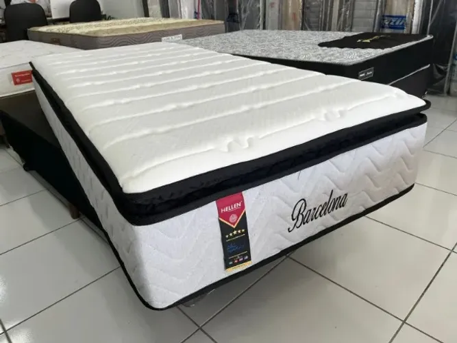 Colchão Solteiro 88x188x30 Molas Ensacadas Pillow top Gel Macio Marca Hellen, Novo!