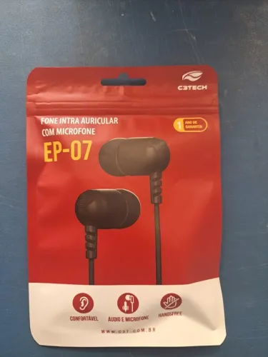FONE INTRA AURICULAR COM MICROFONE EP-07 NOVO LACRADO FRETE GRÁTIS PARA MACEIÓ