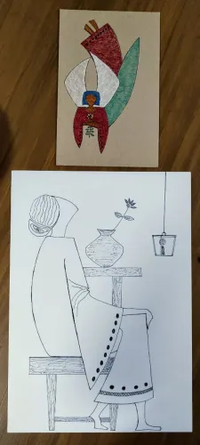 Desenho em Nanquim Original - Homenagem a Corbiniano