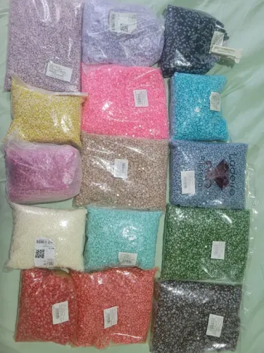 Meia Pérolas para artesanato - Várias cores!