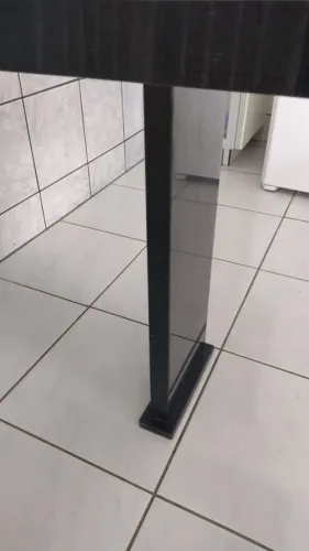 Bancada + mesa em mármore preto são gabriel