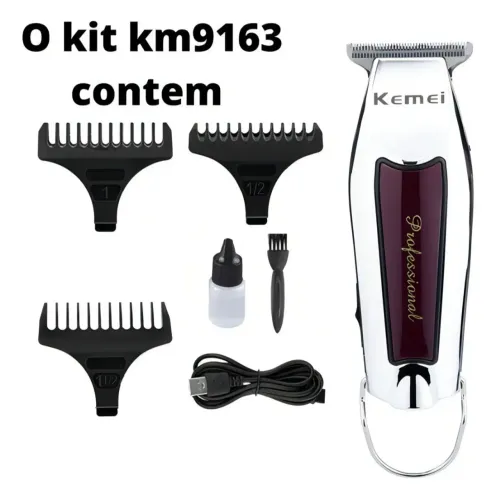 Máquinas kemei profissional 9163 acabamento. Entrega grátis