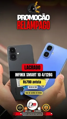 Infinix smart 10 4/128g baixou 