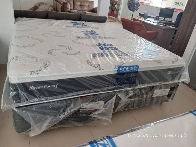 Cama Box Casal Solar Mola Ensacada - Novo