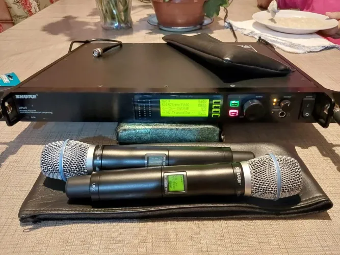 Shure microphone sem fio top profissional 
