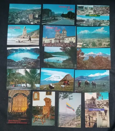 POSTAL - 27 POSTAIS DO ECUADOR -QUITO- 