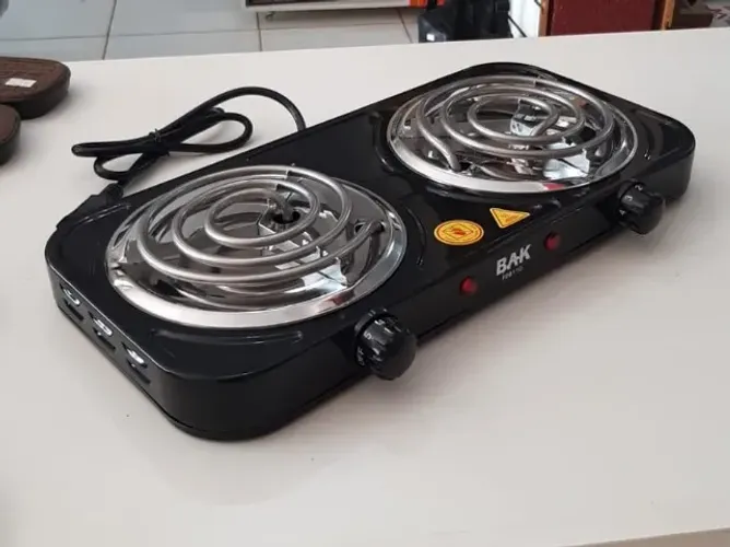 Fogão Fogareiro Elétrico Cooktop Portátil 2 Bocas 2000w Potente Prático 110V