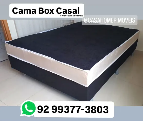 Cama Box Casal Preta