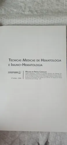 Livro técnicas médicas de hematologia e imunológico-hematologia