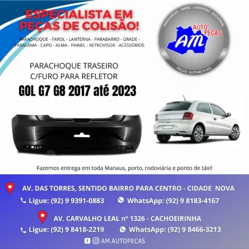 PARACHOQUE TRASEIRO GOL G7/G8 