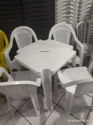 Jogo de mesa Jacarecica branco