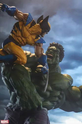 Estátua hulk vs wolverine sideshow 1/6