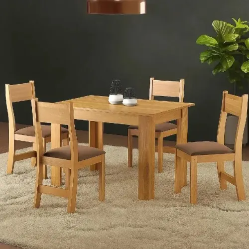 Mesa de Jantar Palace com Cadeiras Brisa Bombom