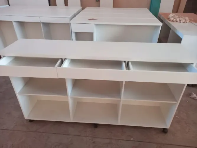 Balcão atendimento caixa recepção 3 gavetas 1.80x1.00x0.40 novo