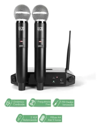 Microfone sem fio AZ áudio 