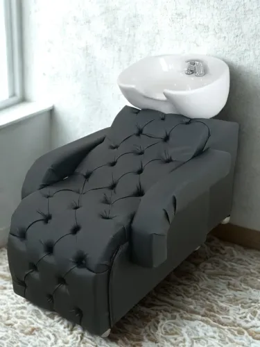 Lavatório Porcelana luxo para Cabeleireiro -Preto 