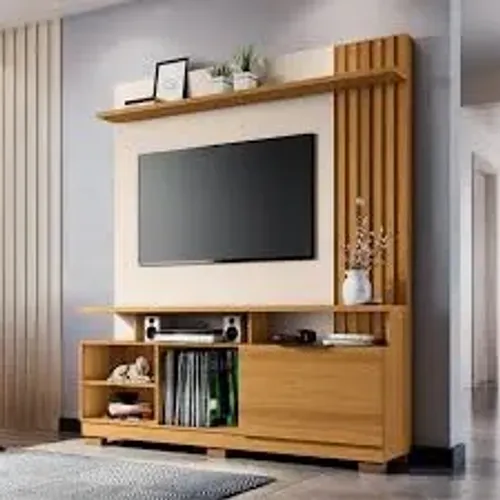 Rack Home Theater Artheo 1Pt Cinamomo.Off White HB Moveis - Entrega Rápida! 