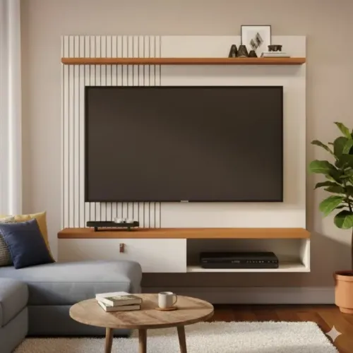 Painel Frisado para TV até 55 Polegadas 1 Porta Iris Madetec