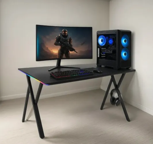 Mesa Gamer RGB com LED NOVA!