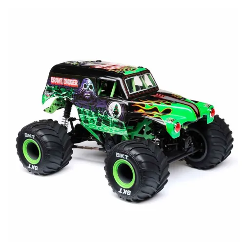 AUTOMODELO CARRO LOSI 1/18 MINI LMT GRAVE DIGGER 2S 4WD RTR GREEN LOS01026T1