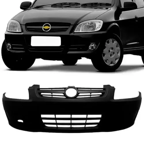 Parachoque Dianteiro Chevrolet Celta 2007 à 2011 - Preto - Lumax