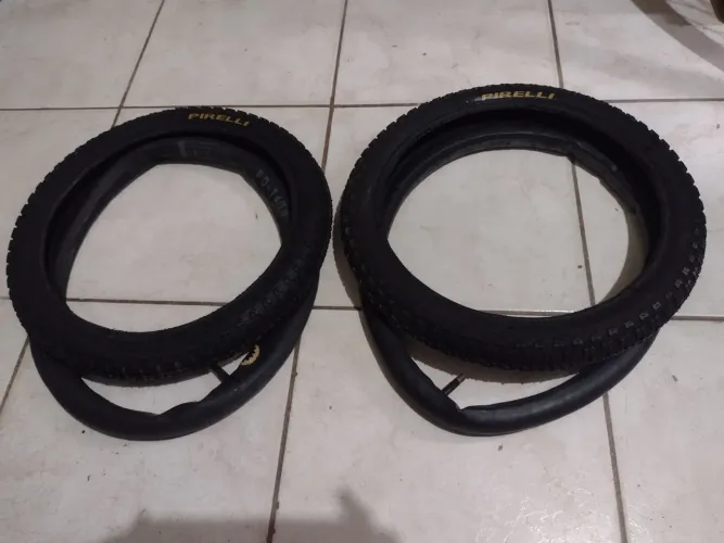 Par De Pneus Pirelli Top Croos Aro 16 Com Câmaras De Ar
