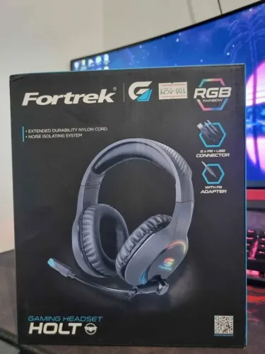 Fone de ouvido gamer - Headset Fortrek RGB
