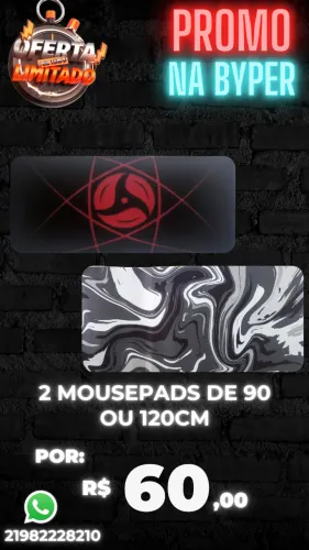 Mousepads na promoção