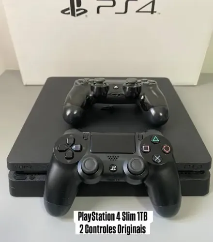 PLAYSTATION 4 SLIM 1TB 2 CONTROLES ORIGINAIS 