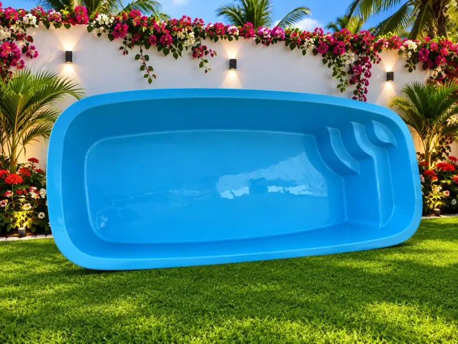 Piscina de fibra 6x3x1.40
