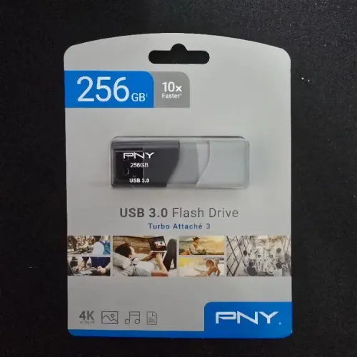 Pen Drive USB 3.0 PNY Turbo Attache 3256GB Cinza novo