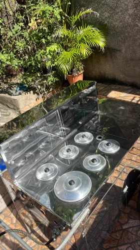 Carrinho de cachorro quente em inox + barraca 