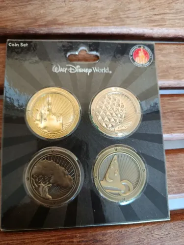 Moedas Walt Disney World - Kit 4 Parques Original Lacrado
