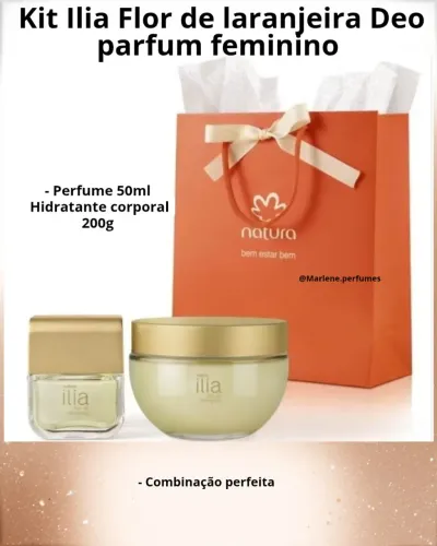 Kit presente Natura Ilia flor de laranjeira (Perfume + hidratante corporal perfumado)