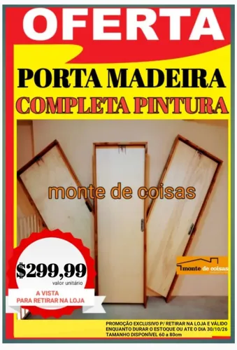 PORTA DE MADEIRA COMPLETO !! PROMOÇÃO !!