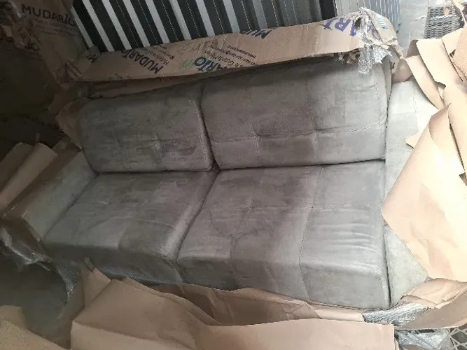 Sofá cinza 4 lugares seminovo espaçoso 230 largura X 100 profundidade X 80 altura