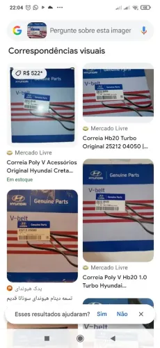 Correia estriada genuína da Hyundai 