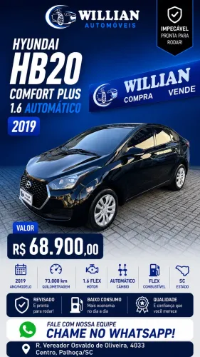 Hyundai HB20S C.style/c.plus1.6 Flex 16V Aut. 4P 2019