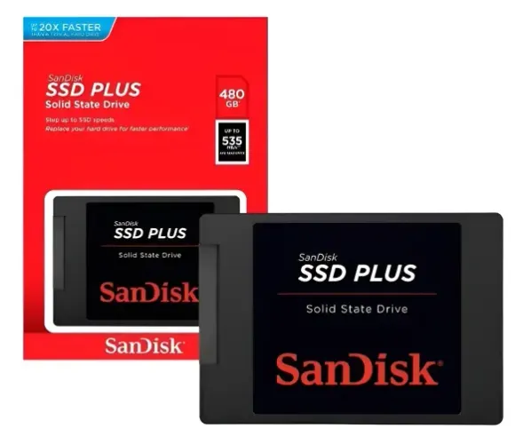 Ssd 480gb Sandisk Plus Sdssda-480g-g26 Leitura Até 535mb/s *Ler Anúncio*