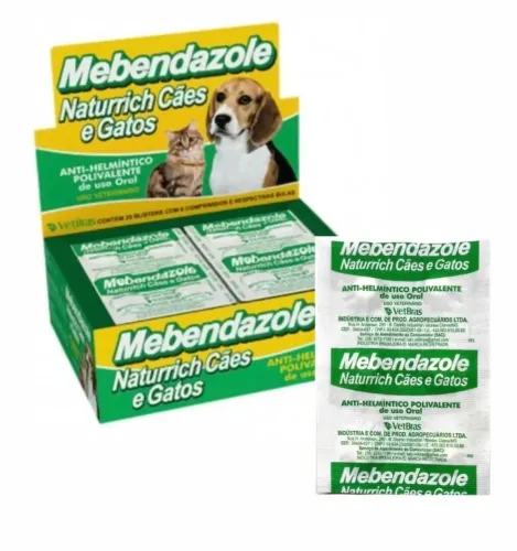 Mebendazole vermífugo cão e gato