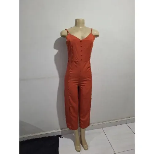 Macacão longo feminino alcinha