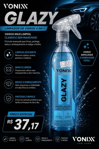 VONIXX GLAZY - Limpador de Vidros 4 em 1!  Vidros mais limpos, claros e sem manchas ?  ?