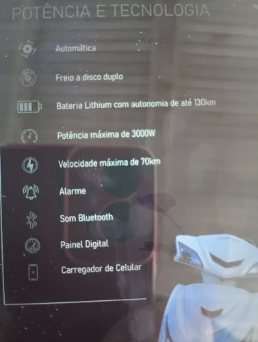 Moto elétrica starvol scooter, 130km por carga 2023