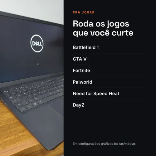 Notebook Gamer Dell Vostro 15" Ryzen 5 16GB RAM SSD NVMe